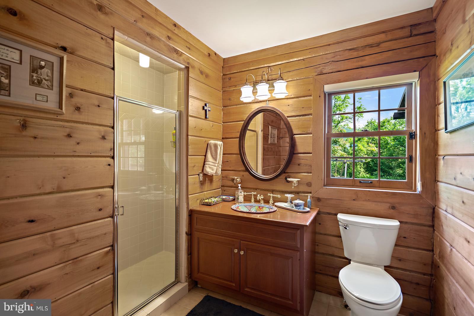 14249 Hume Road Hume, VA 22639 - Photo 25 of 48 a bathroom with a toilet a sink and a shower