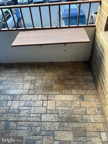 a view of wooden door