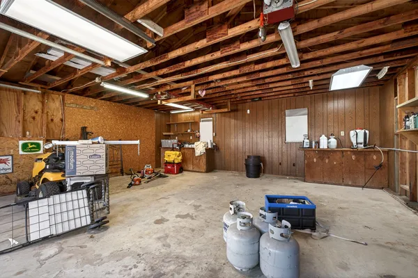 a view of a room with storage and utility