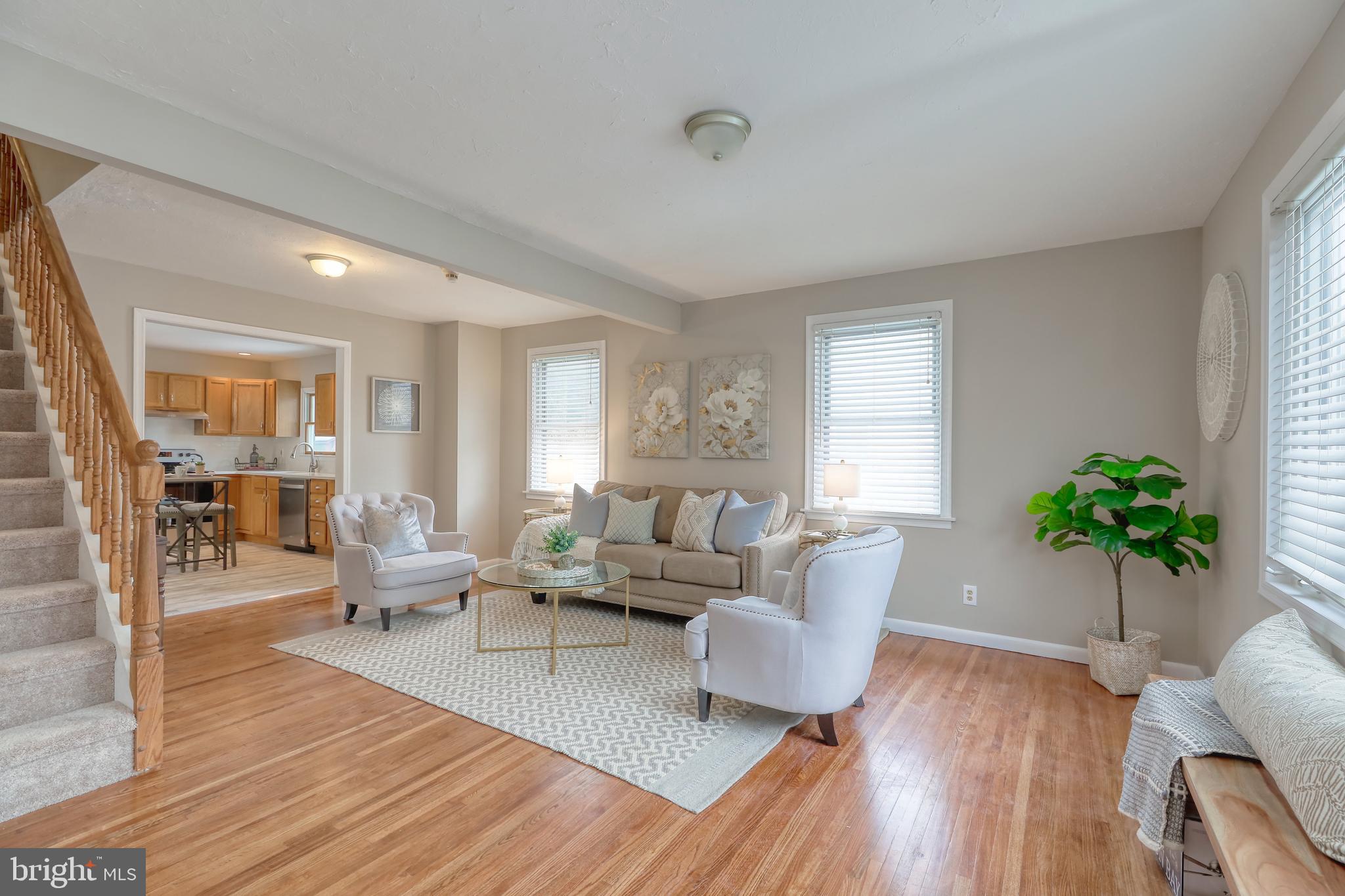 156 Edison Road Cherry Hill, NJ 08034 - Photo 4 of 33 Living Room - beautifully refinished floors!