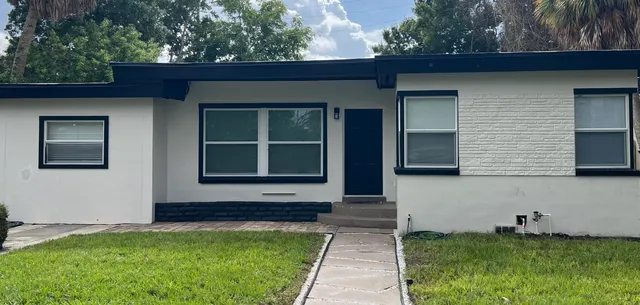 a view of front door of house