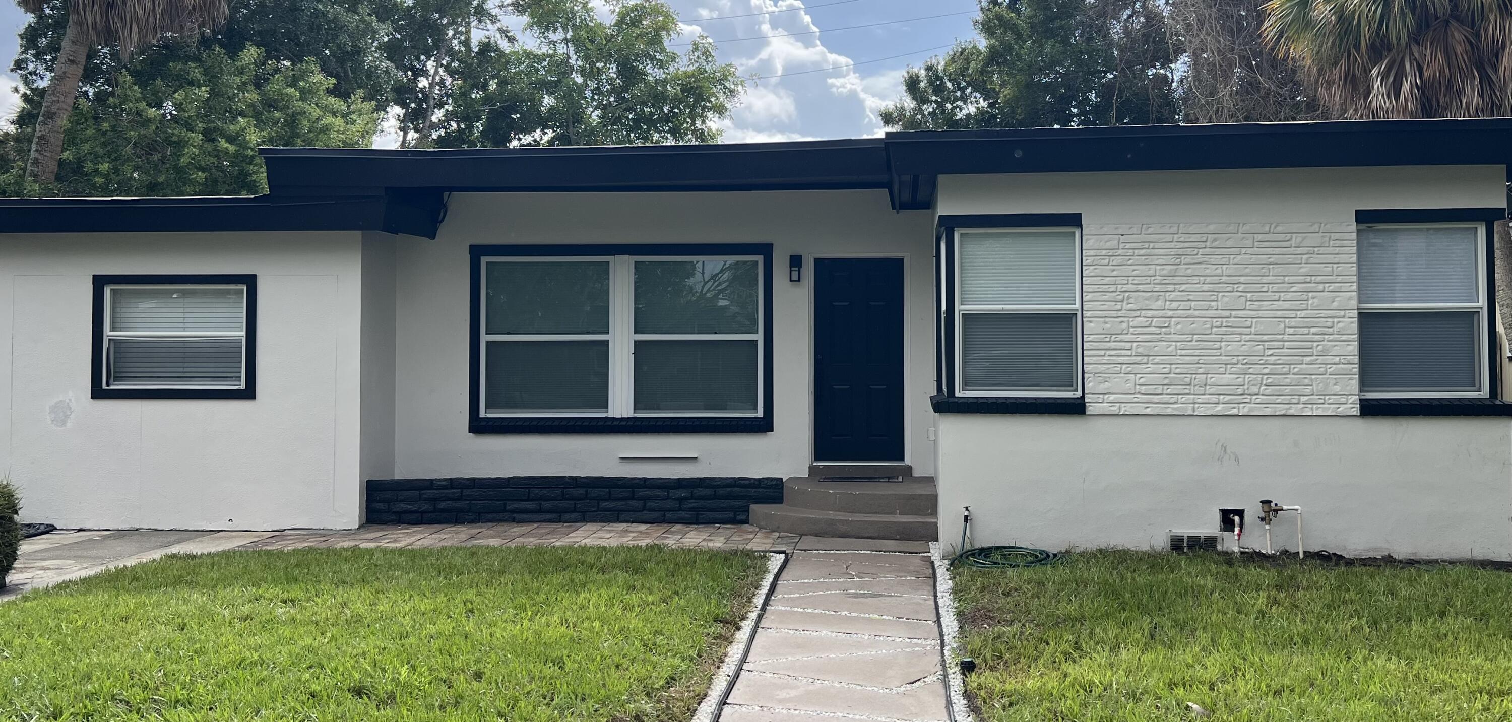 a view of front door of house