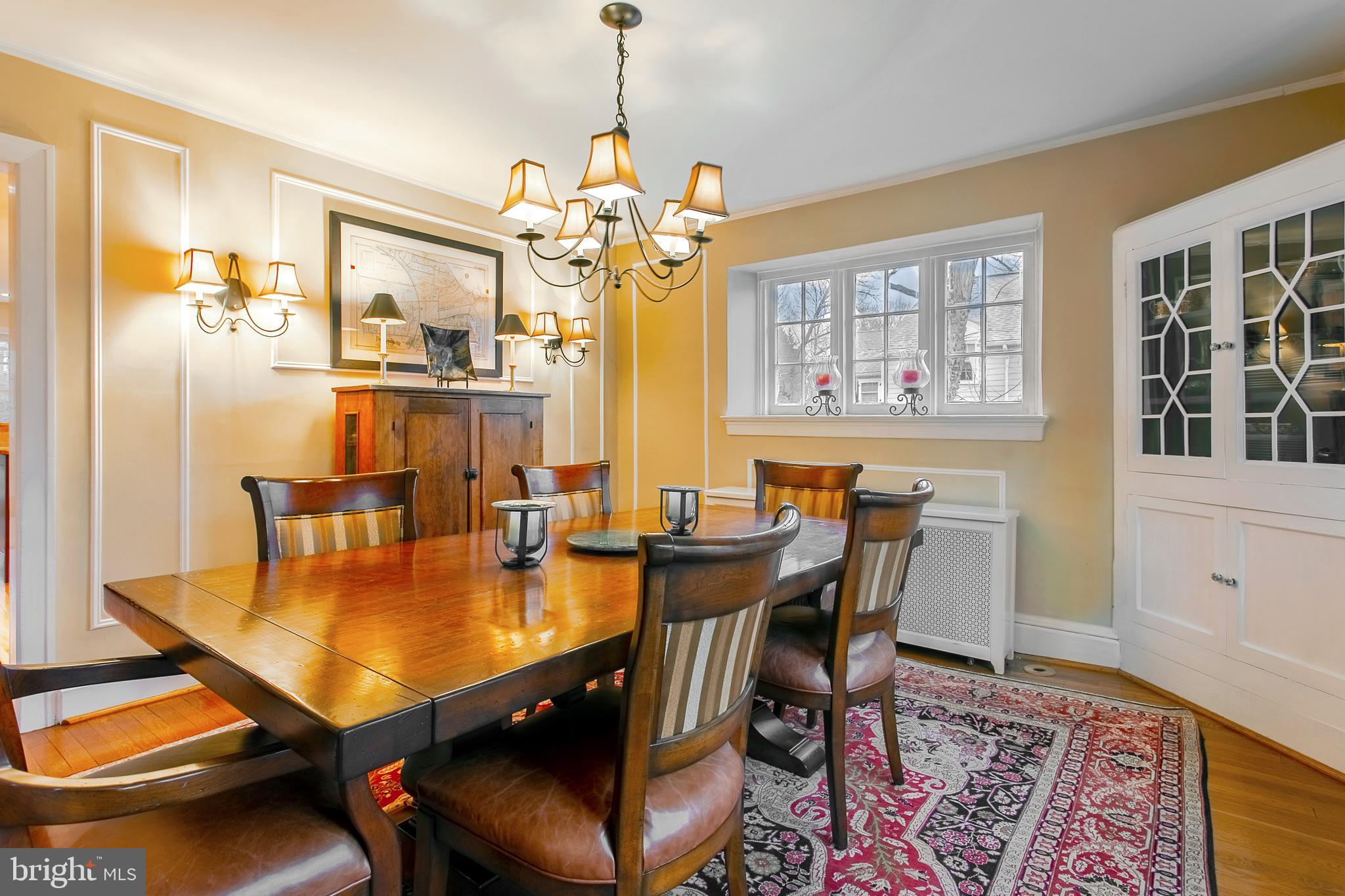 507 Baird Road Merion Station, PA 19066 - Photo 9 of 48 dining room with corner built in cabinet