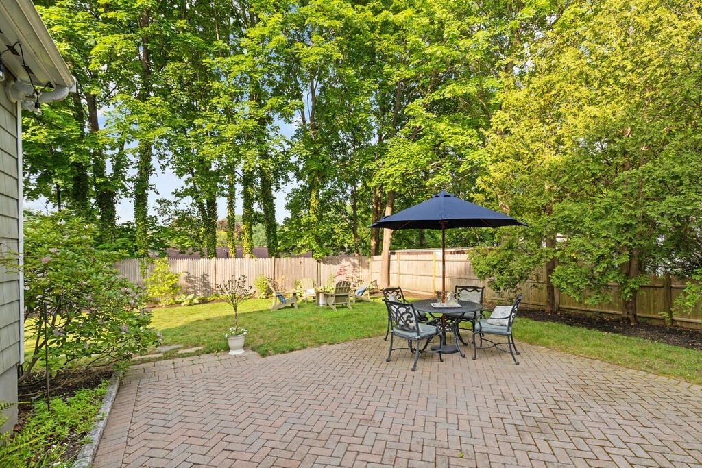 15 Millbrook Road Beverly, MA 01915 - Photo 31 of 32 a view of a table and chairs under an umbrella