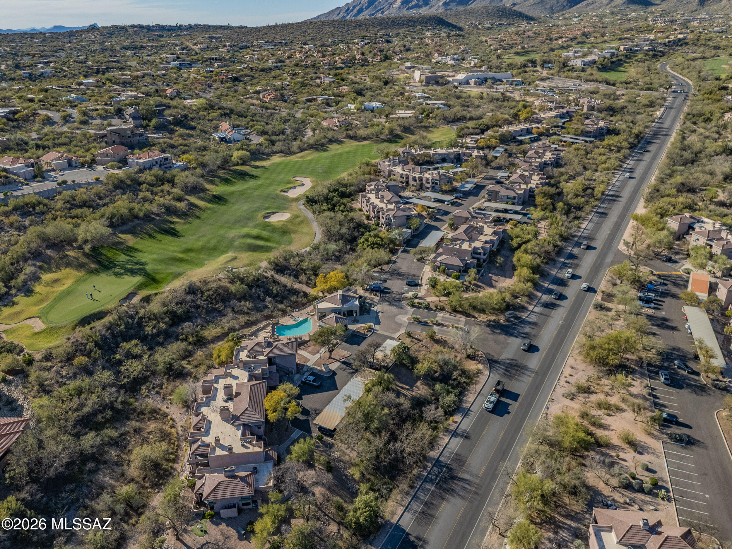 5855 North Kolb Road, Unit 6103 Tucson, AZ 85750 - Photo 25 of 31 an aerial view of residential houses with outdoor space