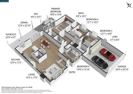 $1,350,000 | 3624 Springer Court, Walnut Creek, CA 94598