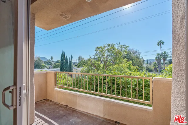 a balcony with outdoor space