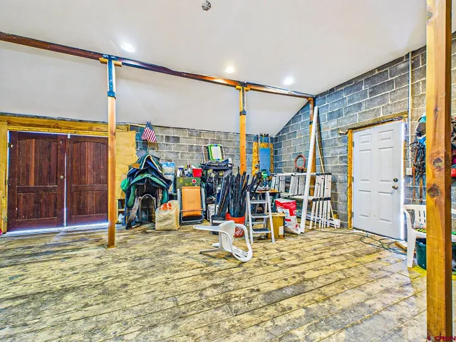 a room with gym equipment