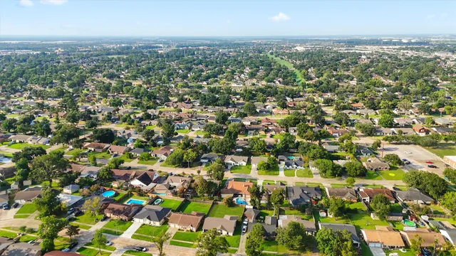 an aerial view of multiple house