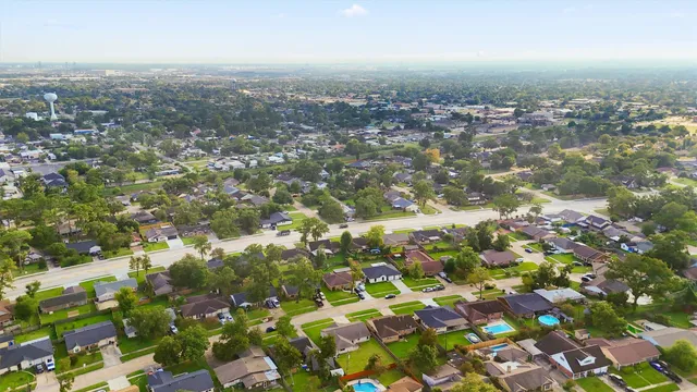 an aerial view of multiple house