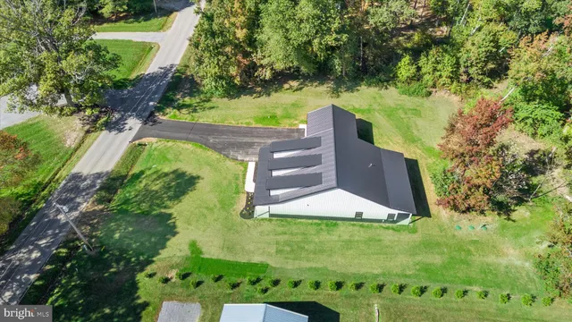 a view of a garden with an outdoor space