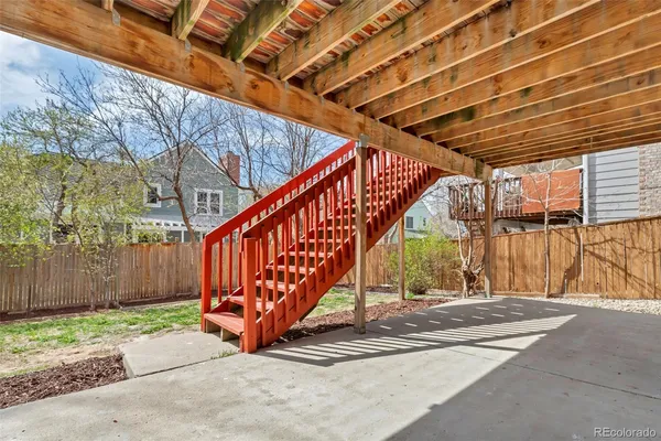 a view of wooden deck