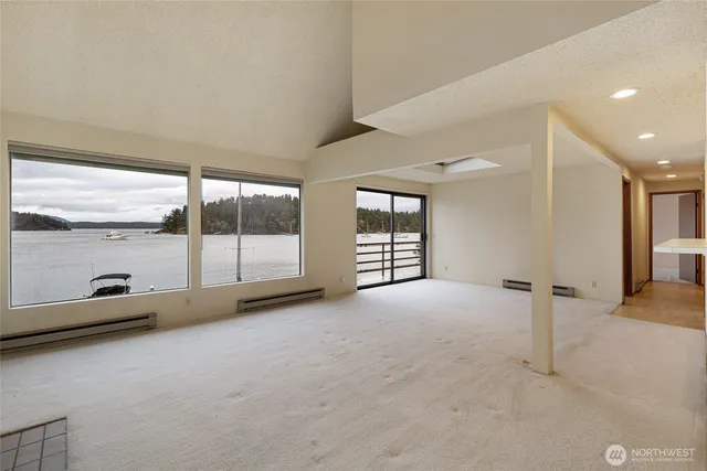 wooden floor and windows in an empty room