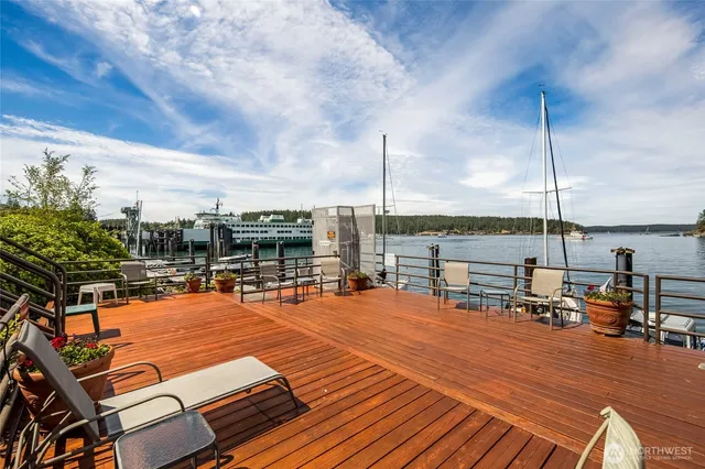 a outdoor view with a sitting space