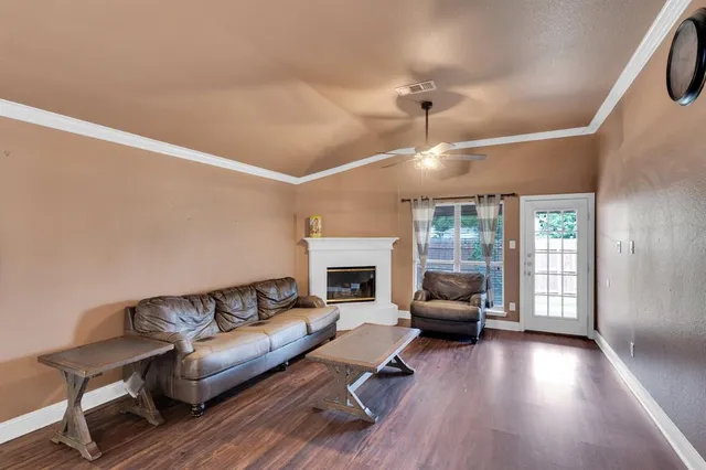 a view of livingroom with furniture and wooden floor