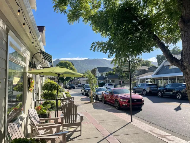 a car parked on the side of a street