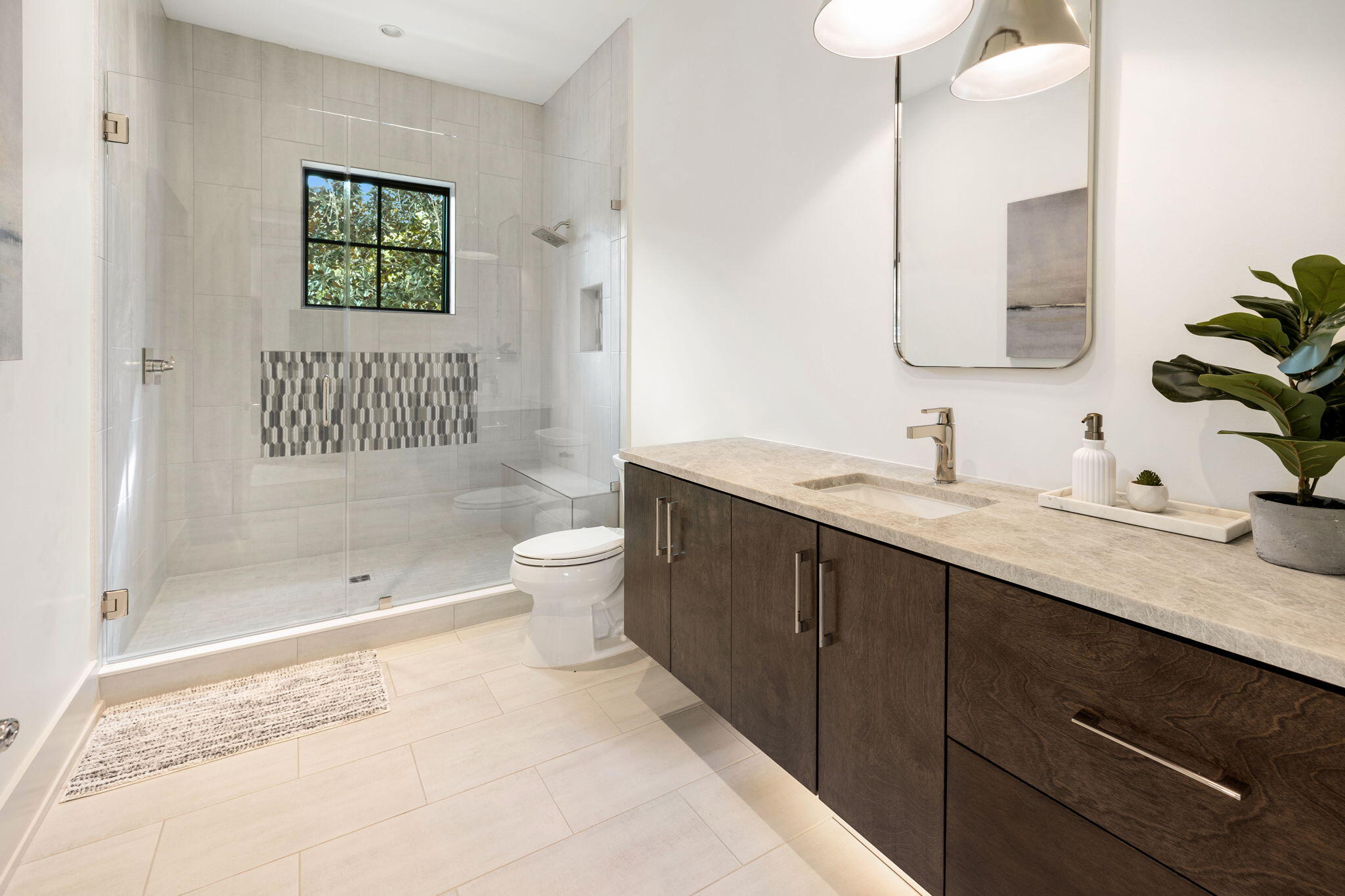 91 Grande Pointe Drive Inlet Beach, FL 32461 - Photo 29 of 51 a bathroom with a double vanity sink toilet and shower