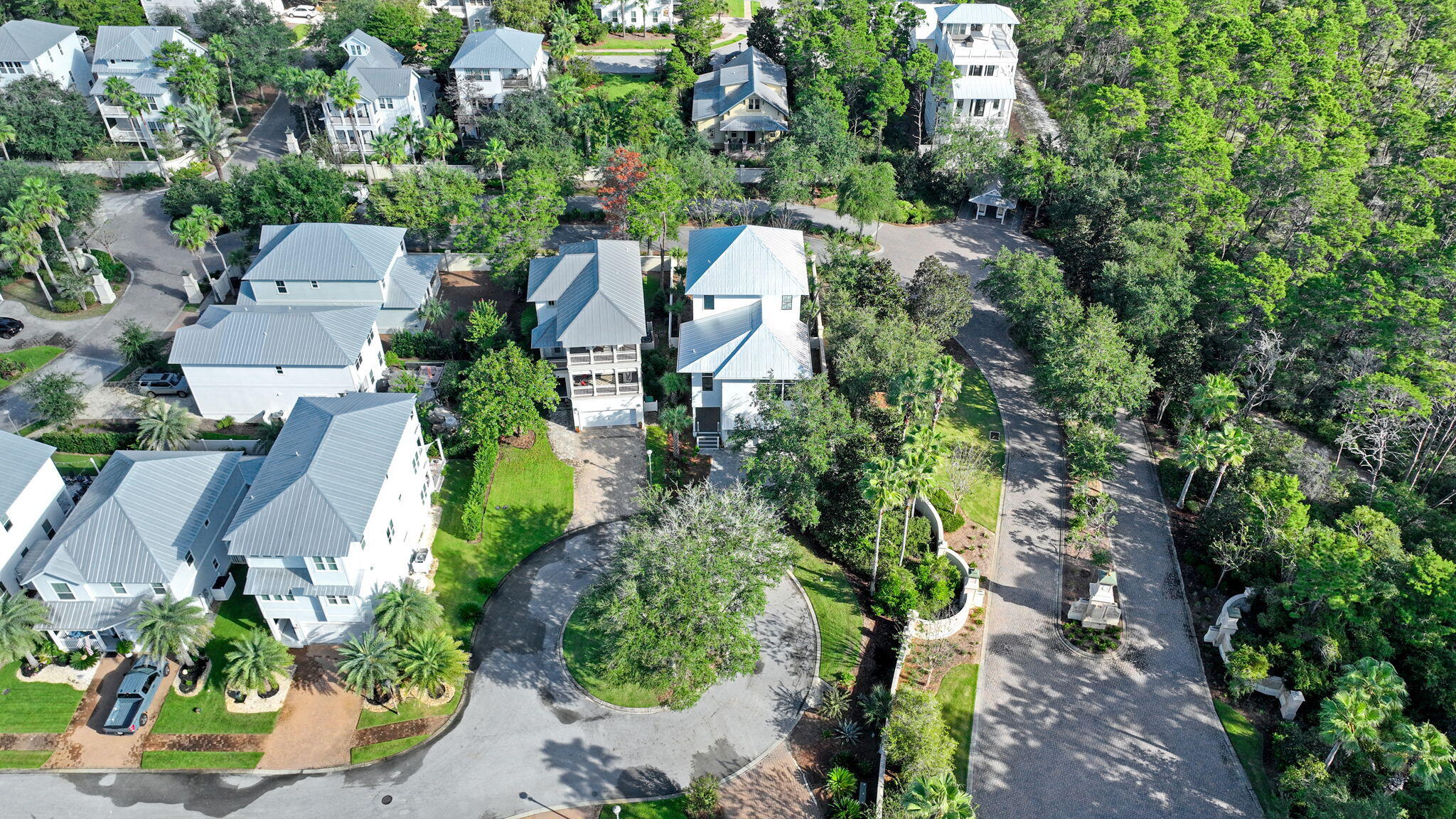 91 Grande Pointe Drive Inlet Beach, FL 32461 - Photo 49 of 51 an aerial view of a house with a yard and lake view