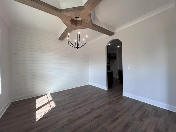 an empty room with a window