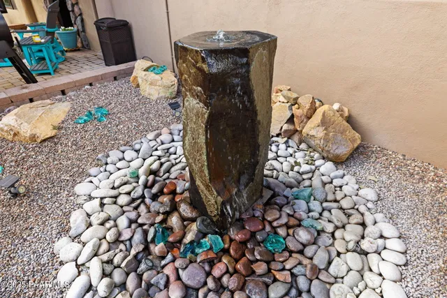 a close view of a fireplace