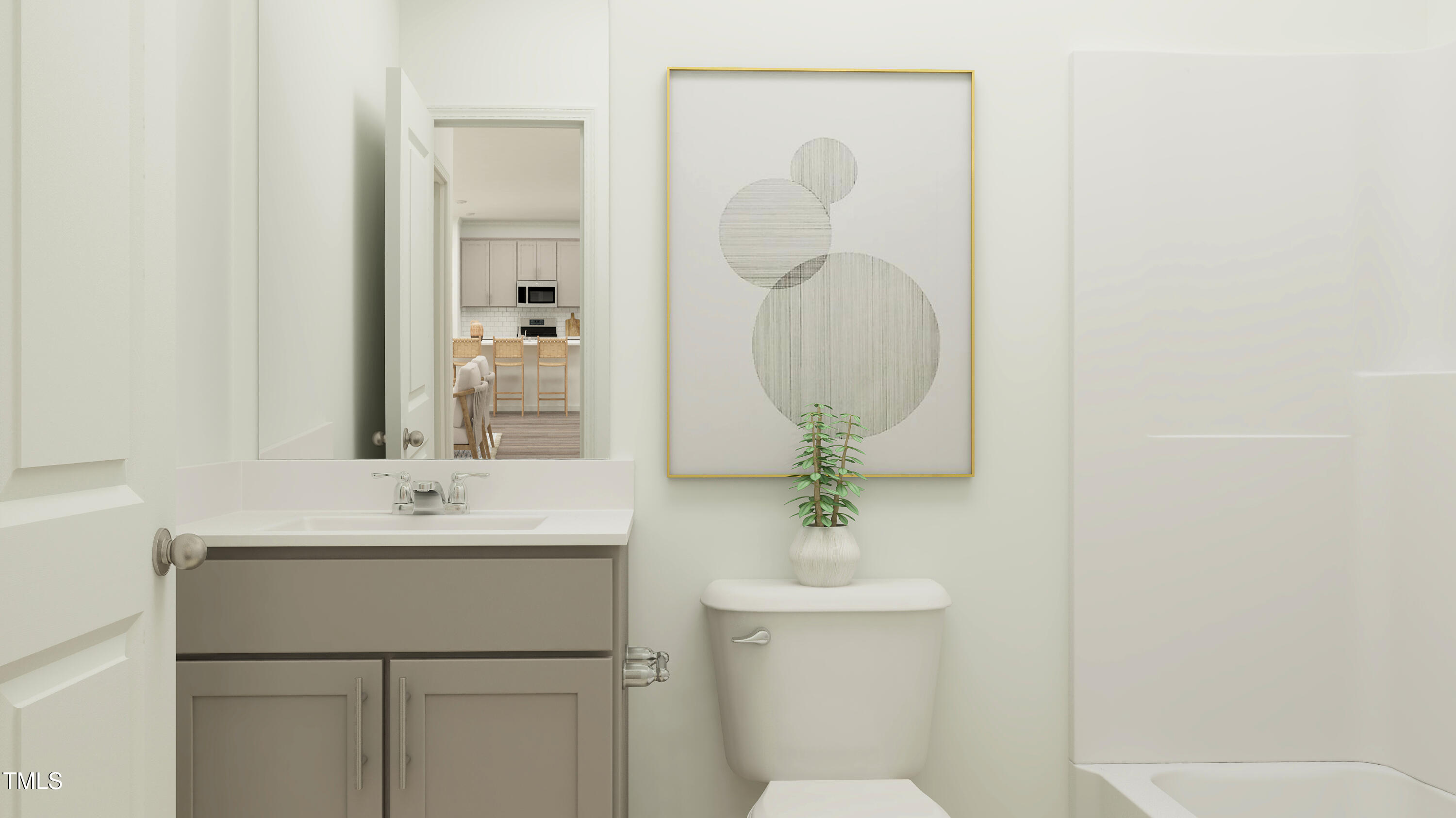 5846 Millstone Way Sims, NC 27880 - Photo 20 of 28 a bathroom with a toilet sink and mirror