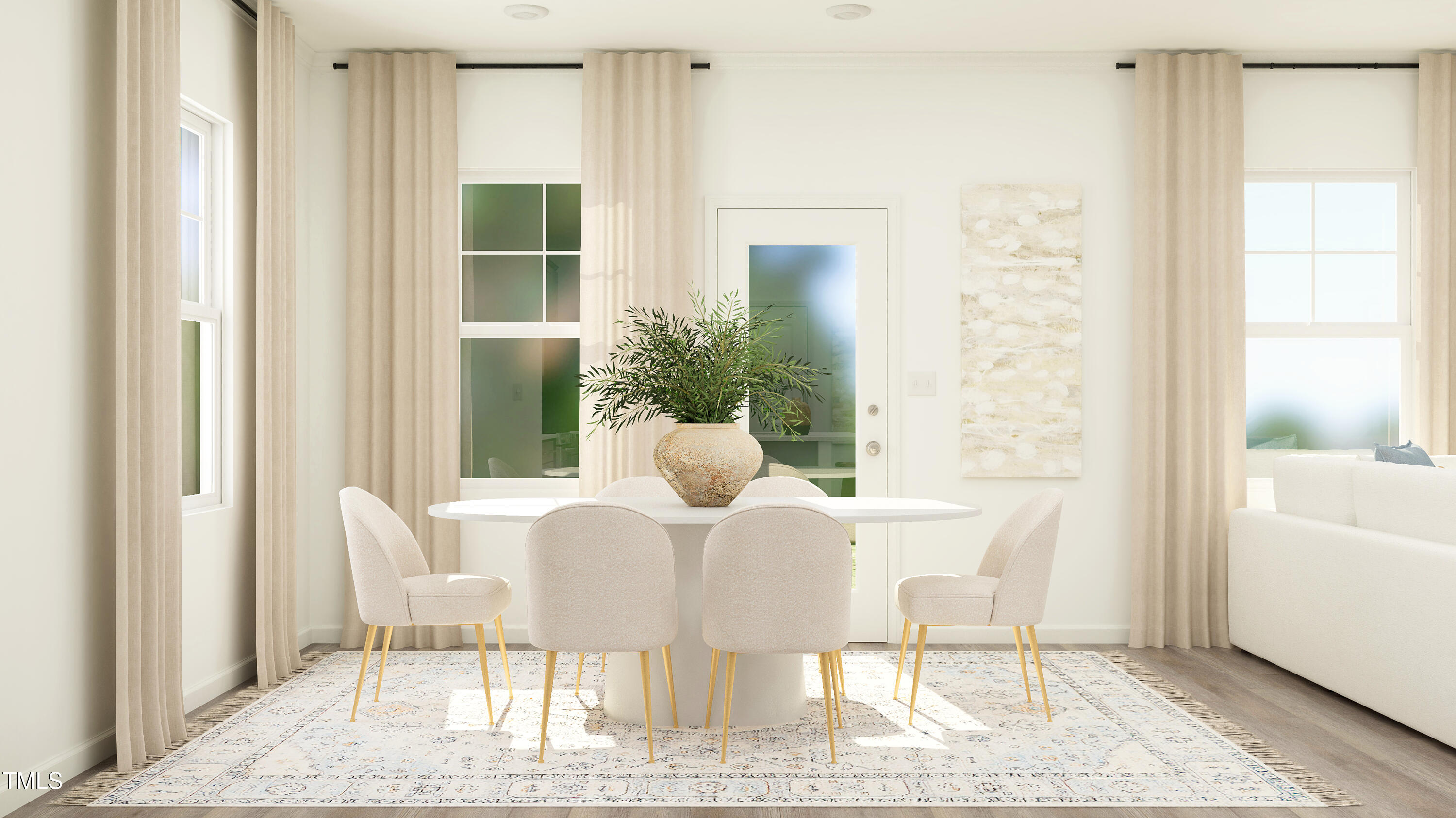 5846 Millstone Way Sims, NC 27880 - Photo 23 of 28 a view of a dining room with furniture and wooden floor