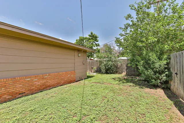 a backyard of a house