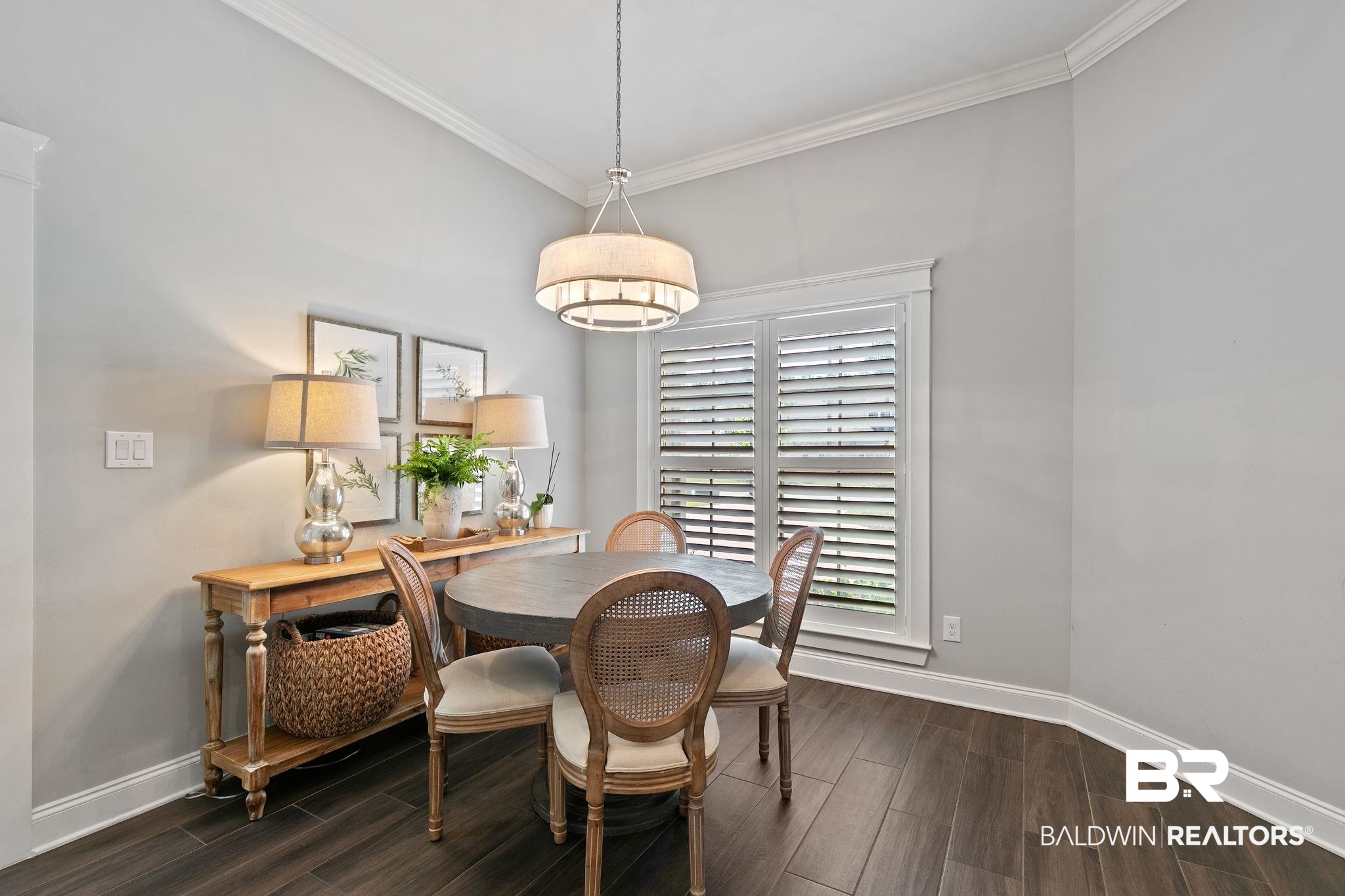31911 Bobwhite Road Daphne, AL 36527 - Photo 24 of 85 Dining room featuring wood tiled floors and ornamental molding