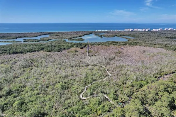 an aerial view of a beach