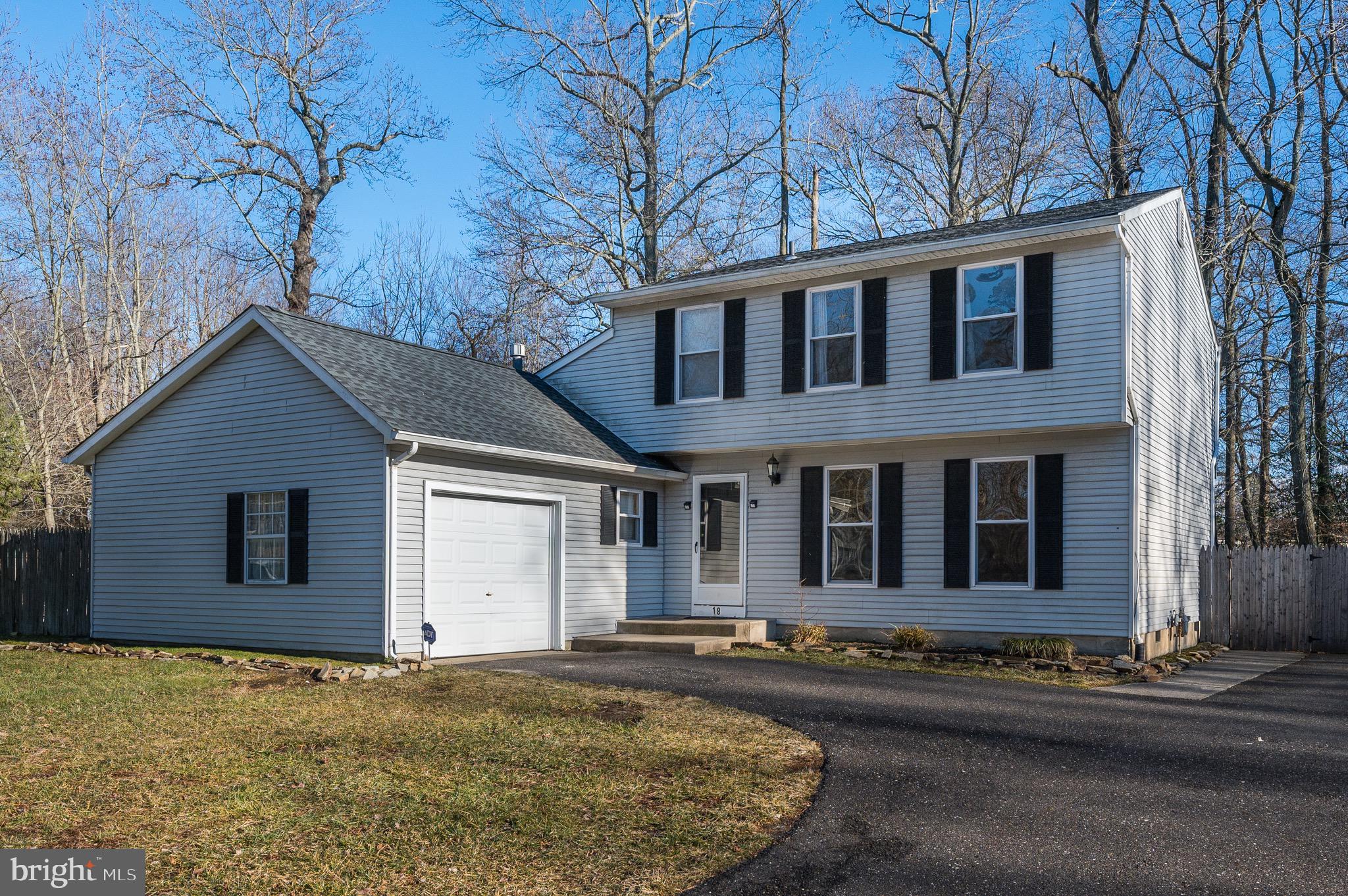 18 Hanover Place Sicklerville, NJ 08081 - Photo 1 of 36 Front View of House - Backs to Trees