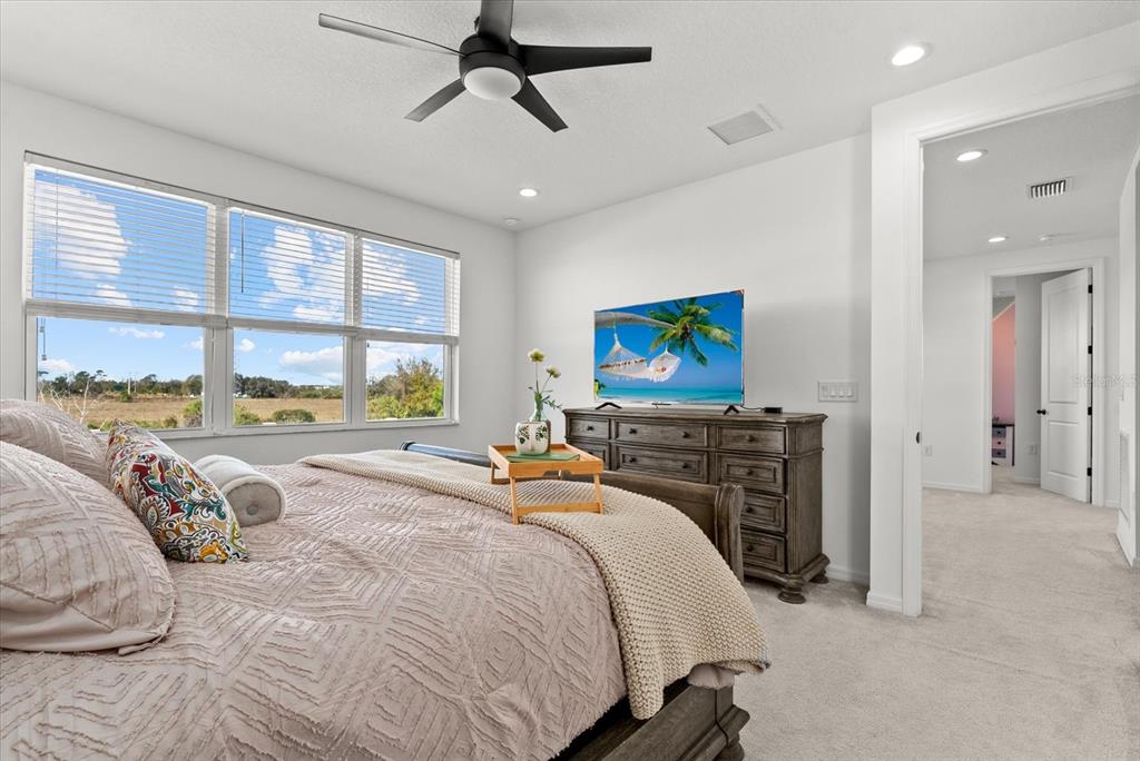8330 Abalone Loop Palmetto, FL 34221 - Photo 24 of 45 a bedroom with a bed and a flat screen tv