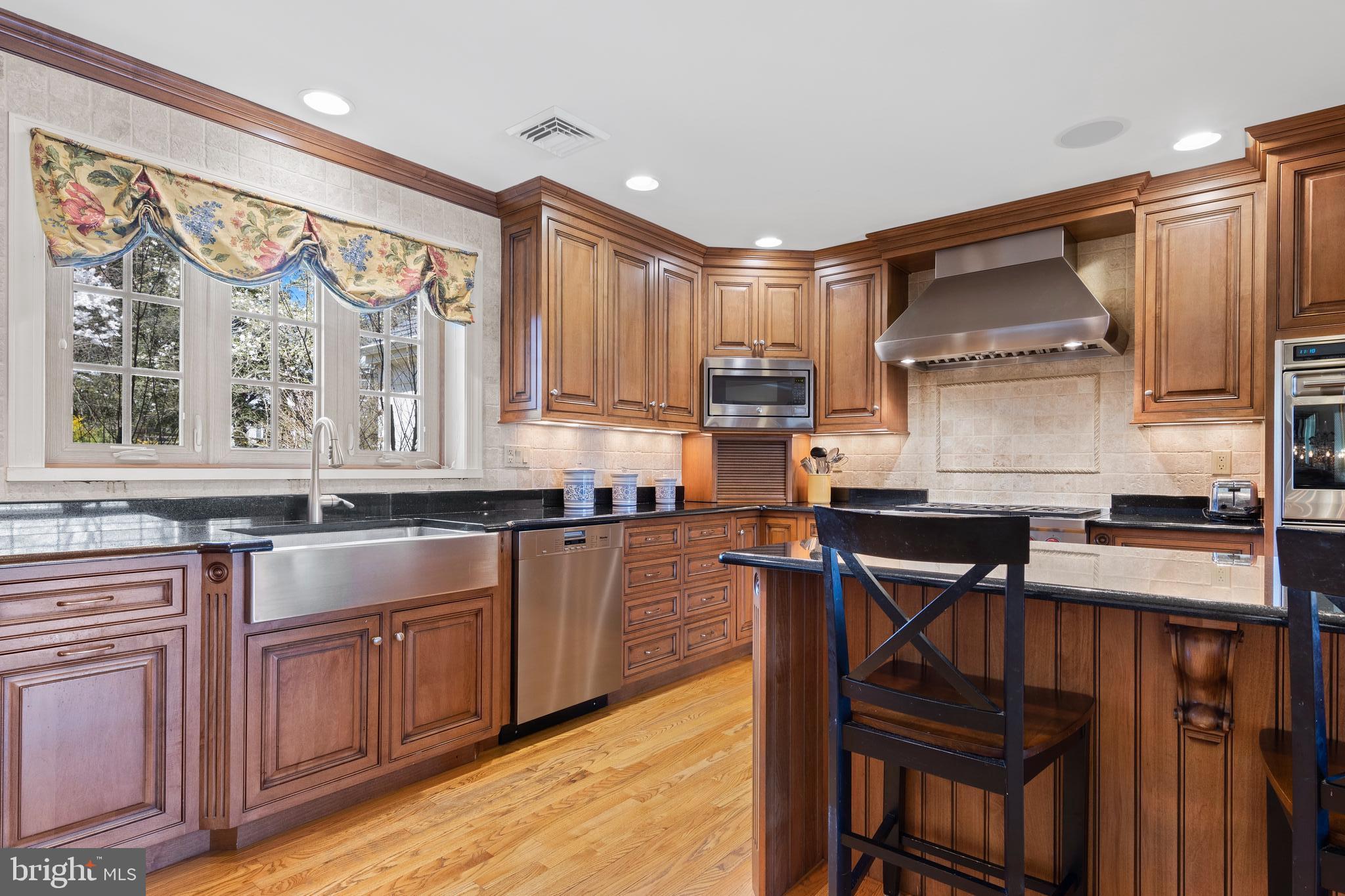 1345 Waverly Road Gladwyne, PA 19035 - Photo 12 of 51 Renovated Kitchen has stainless farmhouse sink