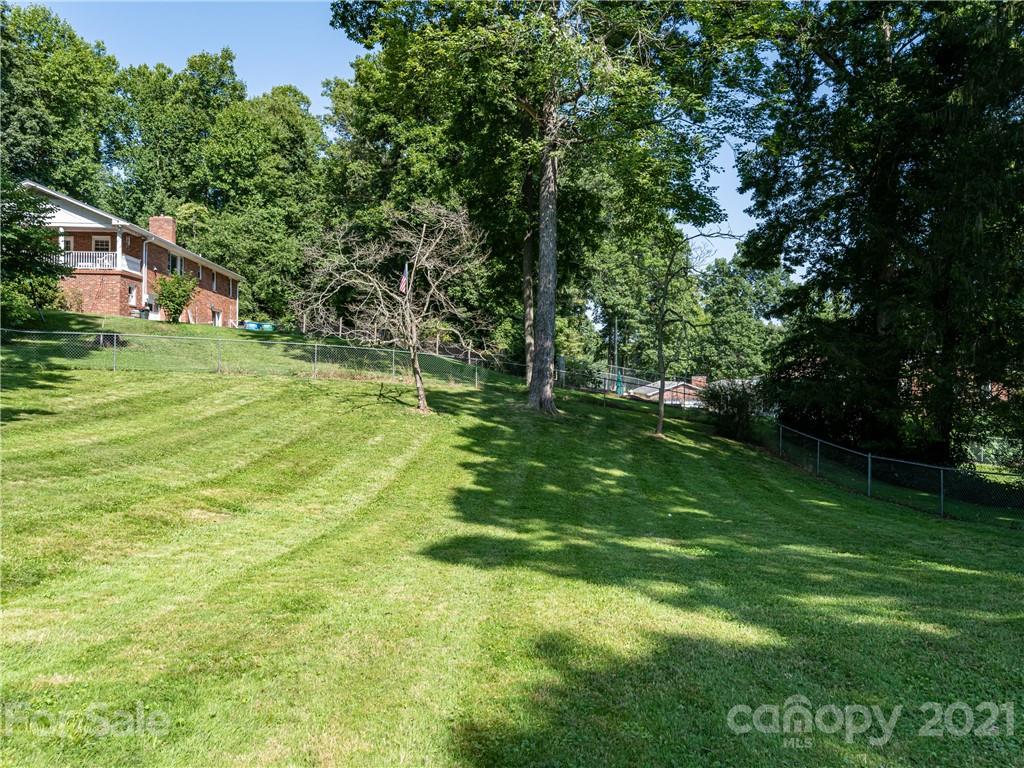 298 Erwin Hills Road Asheville, NC 28806 - Photo 43 of 48 a backyard of a house with plants and large trees