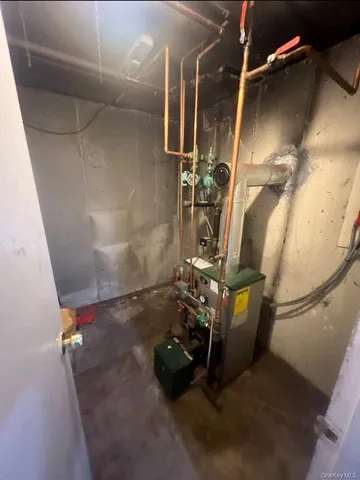 a close view of water heater room