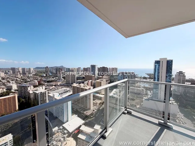 a view of a balcony with city view