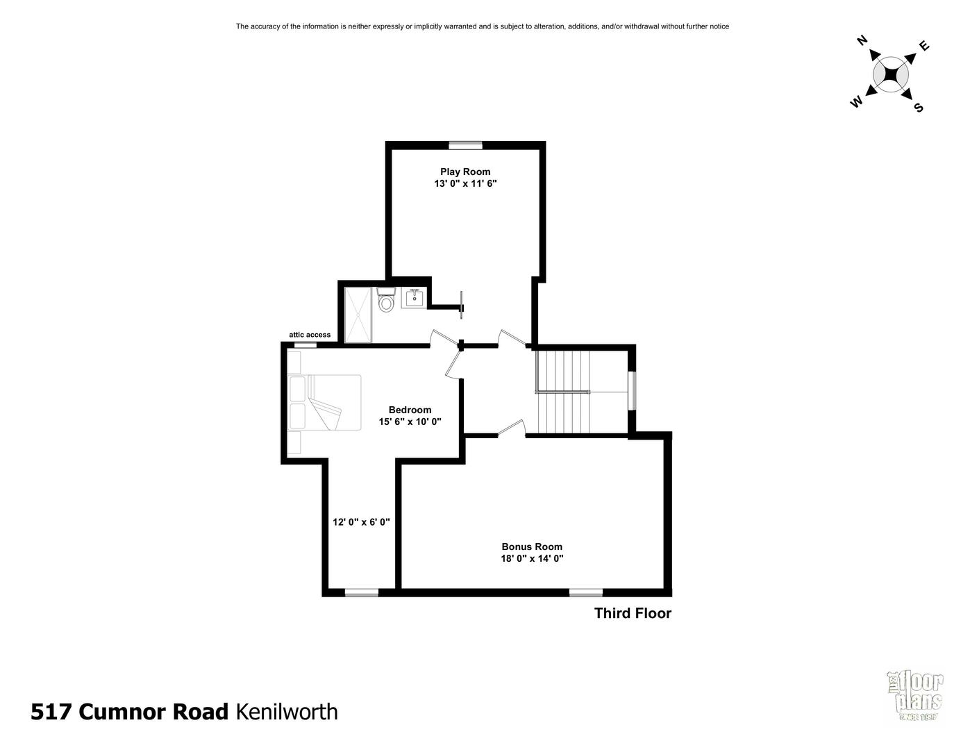 517 Cumnor Road Kenilworth, IL 60043 - Photo 23 of 24 a picture of floor plan