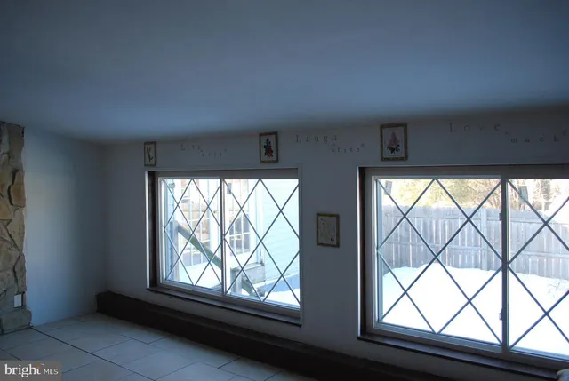 an empty room with a window