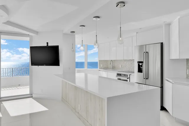 a view of a bathroom with a shower