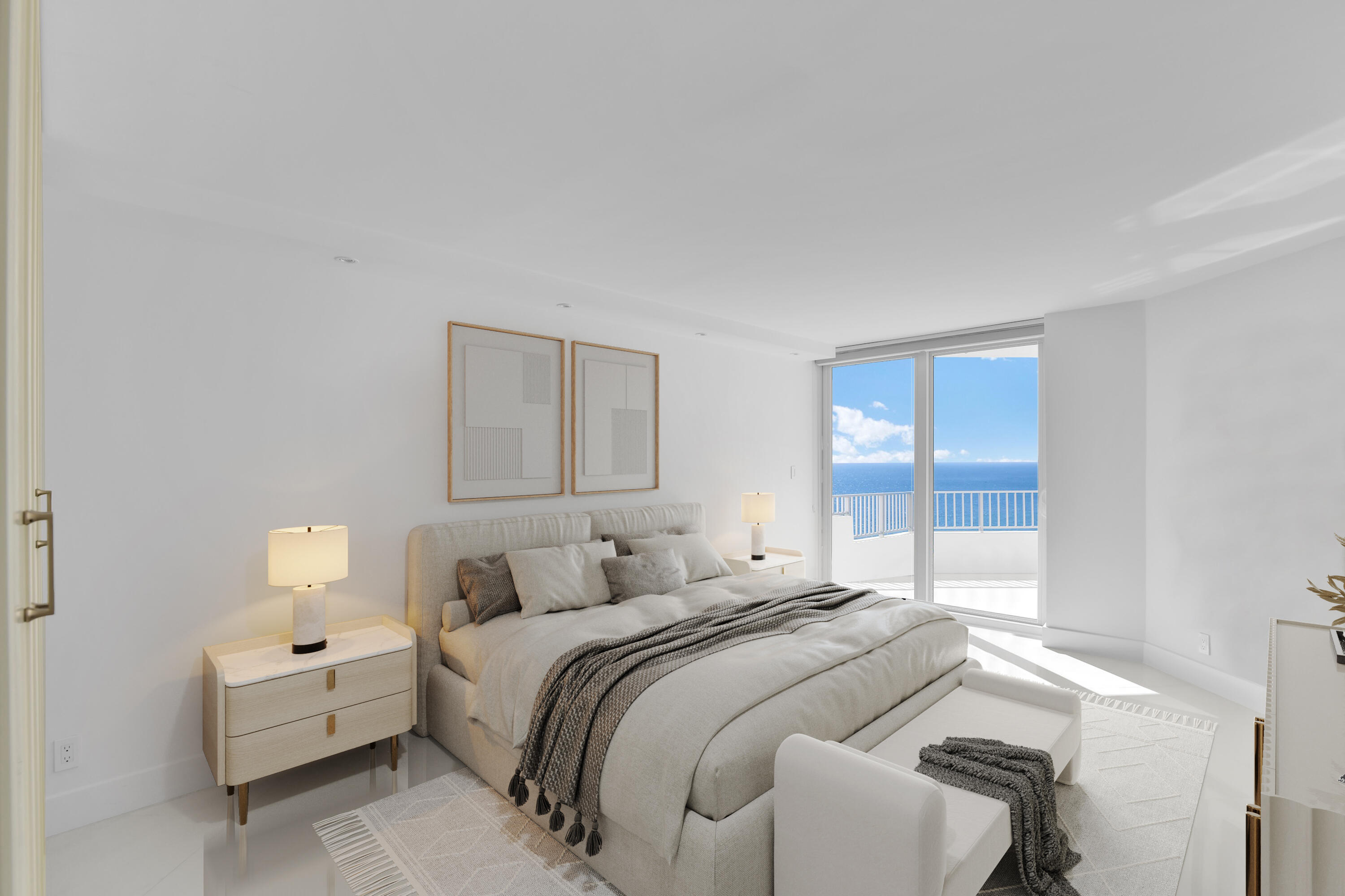 550 South Ocean Boulevard, Unit PH06 Boca Raton, FL 33432 - Photo 7 of 62 a bedroom with a bed and a window