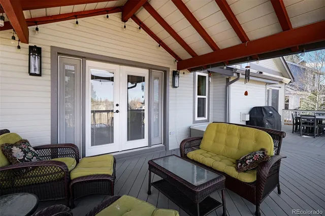 a house view with a seating space