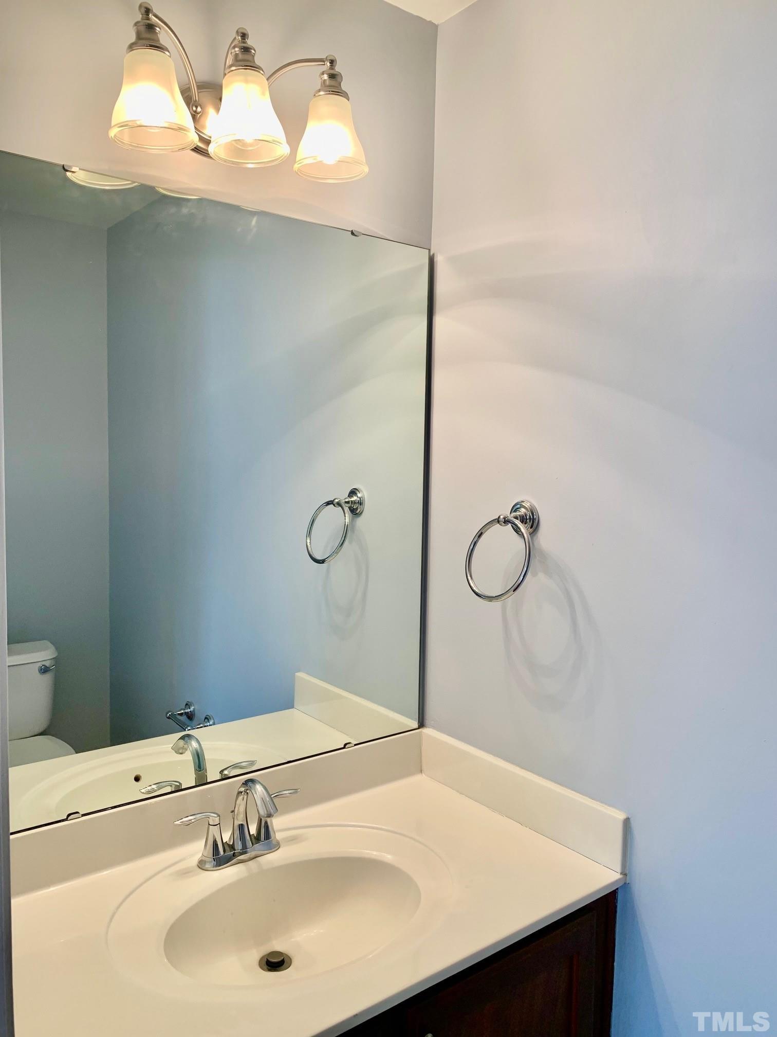 241 Grenoch Valley Lane Apex, NC 27539 - Photo 4 of 27 a bathroom with a sink and mirror