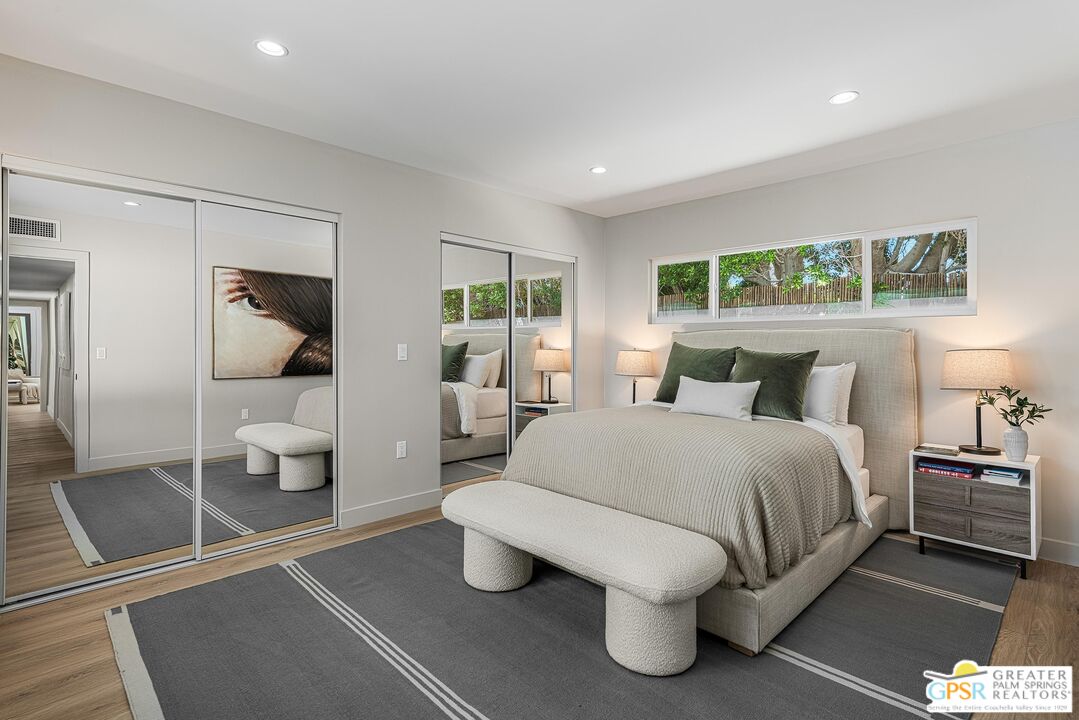 1433 North Fiesta Road Palm Springs, CA 92262 - Photo 21 of 30 a bedroom with a bed and window