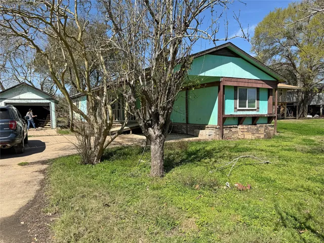 a view of a back door of the house