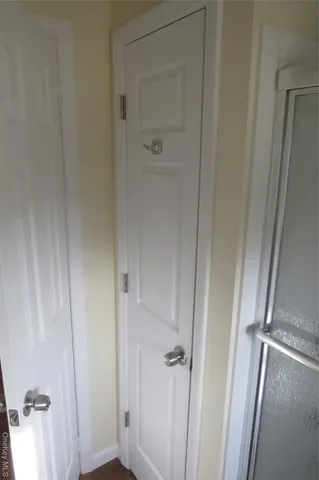 a view of a closet area