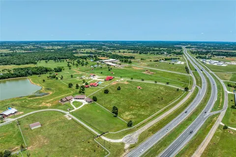 a view of a golf course with a garden