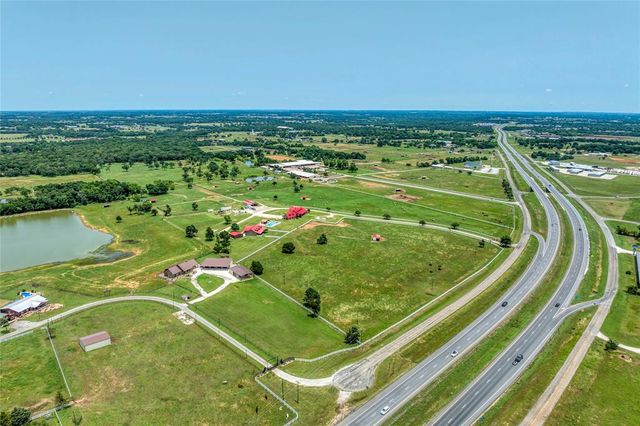 a view of a golf course with a garden