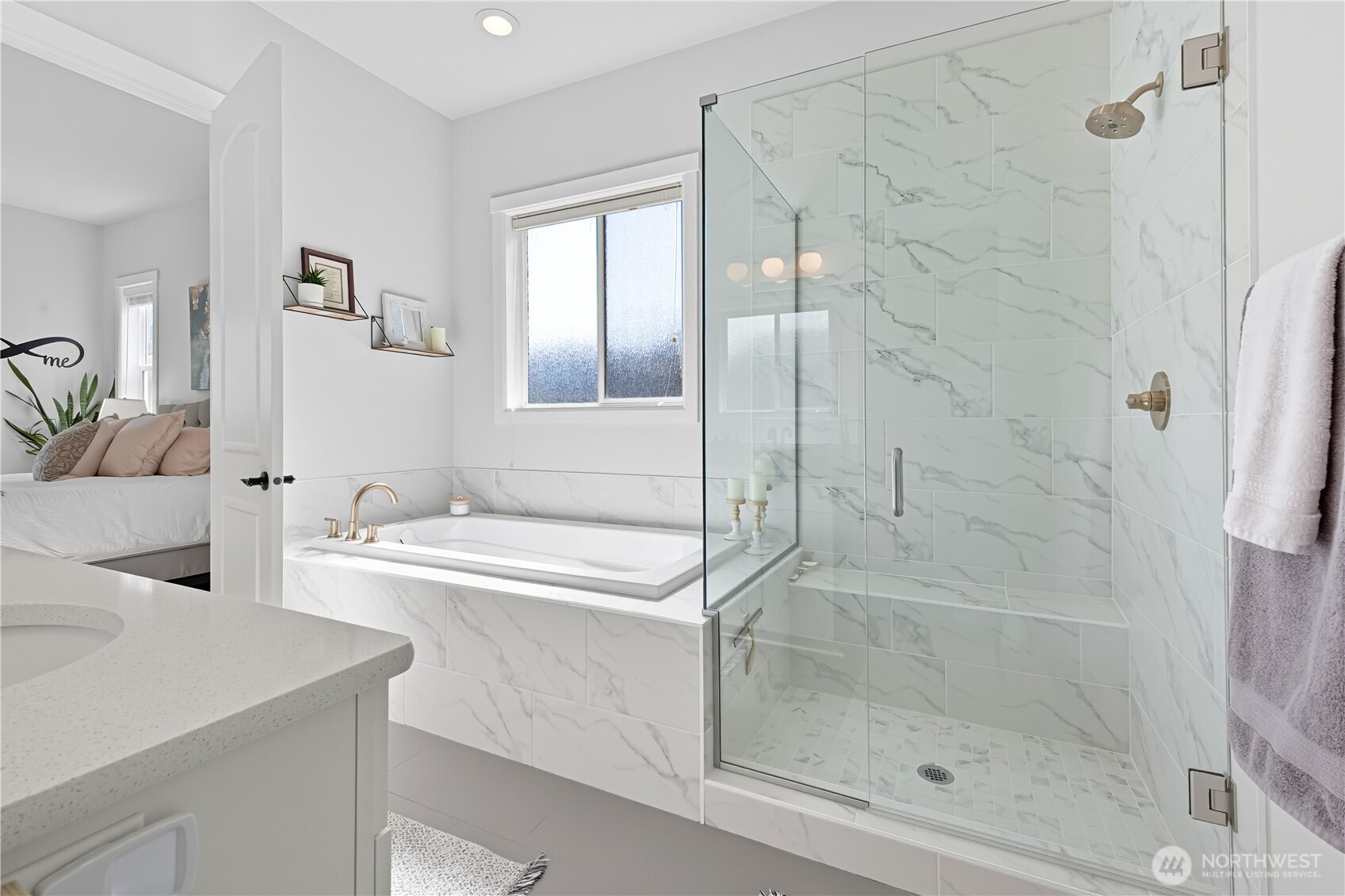 630 South Knowles Street Buckley, WA 98321 - Photo 15 of 29 a bathroom with a bathtub and a shower