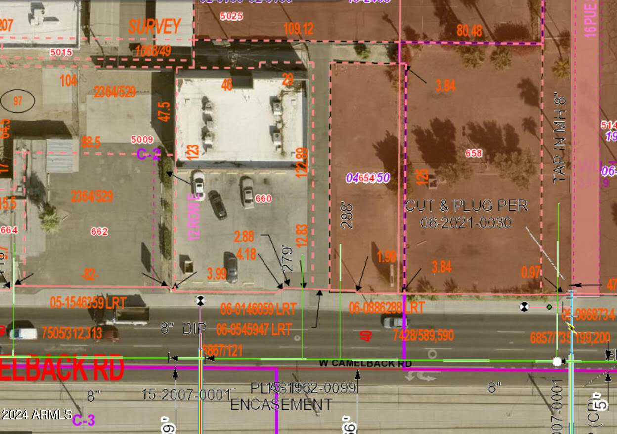 654 West Camelback Road, Unit 13 Phoenix, AZ 85013 - Photo 3 of 3 654 W Camelback City water-sewer map