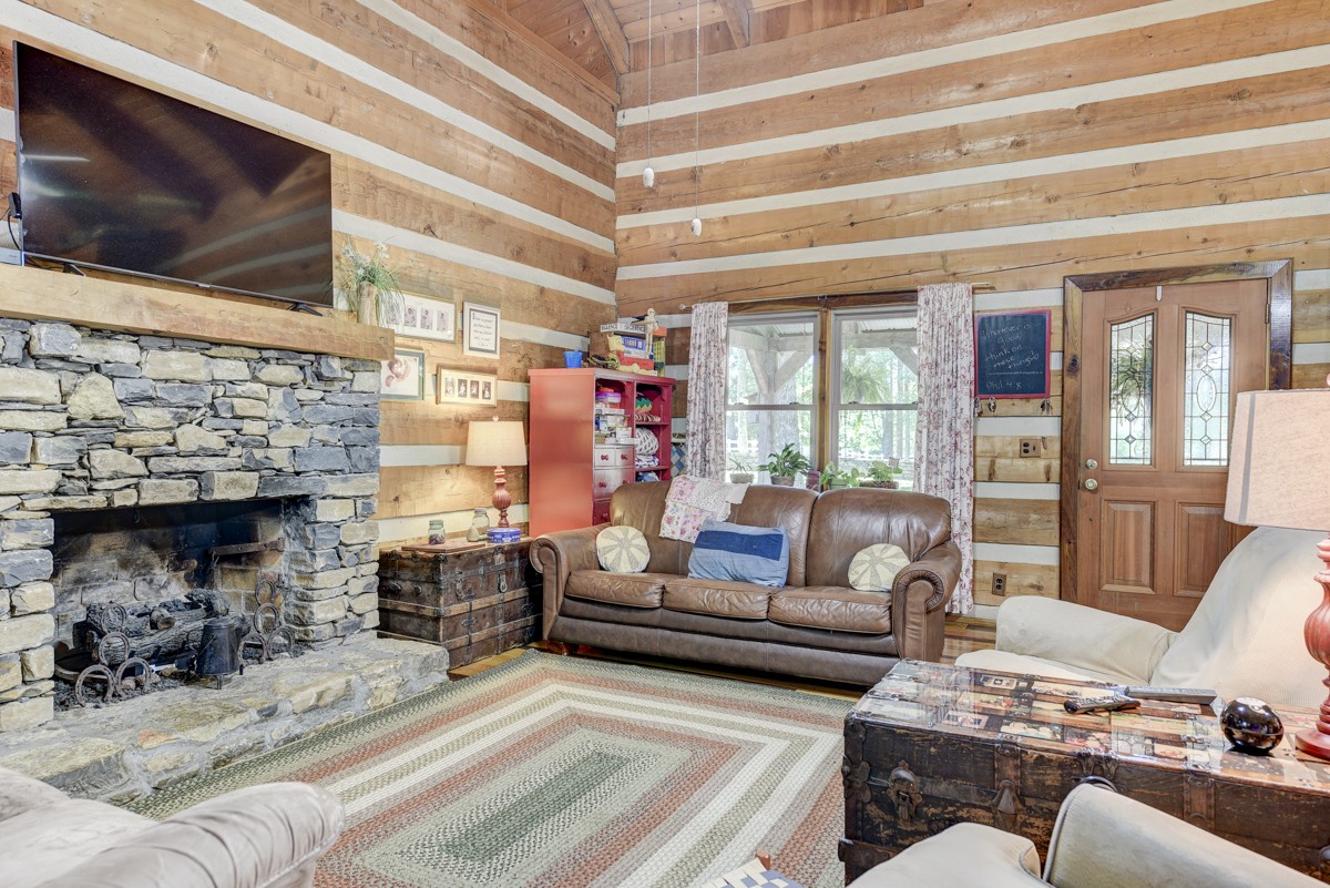 2344 Granny Wright Lane Hermitage, TN 37076 - Photo 5 of 37 a living room with furniture and a fireplace