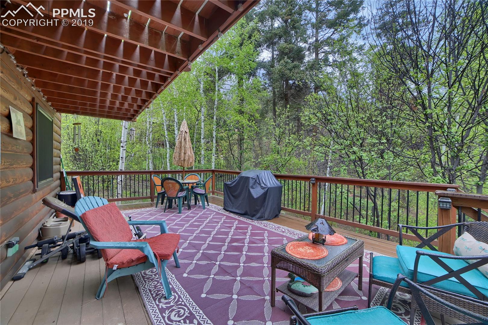 9770 Mountain Road Cascade, CO 80809 - Photo 15 of 36 Walkout Trex Deck from Kitchen